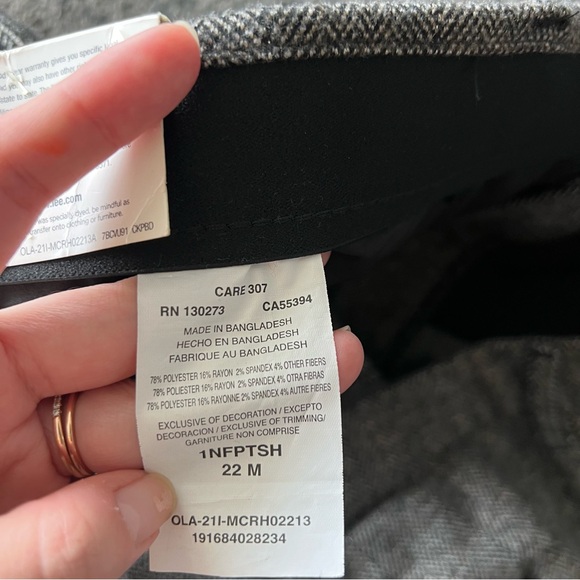 Lee Comfort & Style Herringbone Tweed Knit Straight Leg Pants Mid Rise - Picture 5 of 8